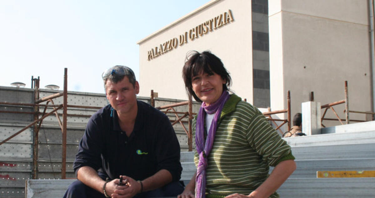 Visita dei liceali del Majorana al cantiere dell'opera luminosa di Guil - 