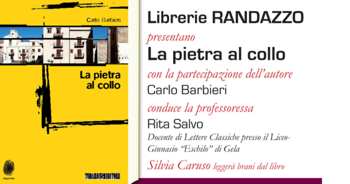 “La pietra al collo”: Carlo Barbieri presenta il suo giallo in città - 