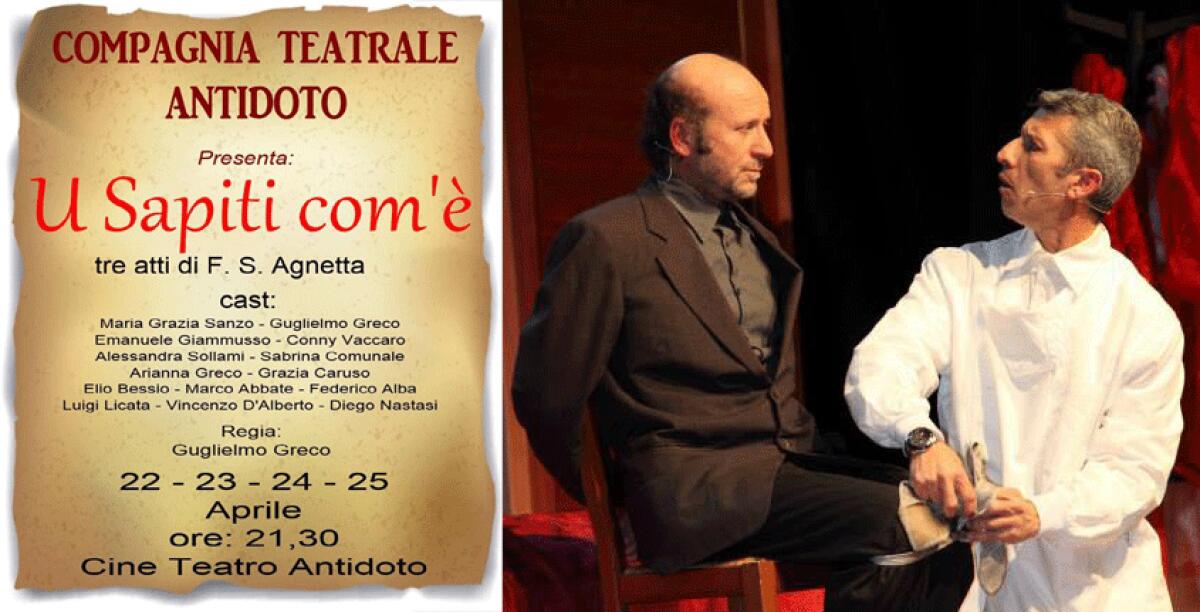 Gag, tradimenti e risate all'Antidoto con "U' sapiti com'è" -
