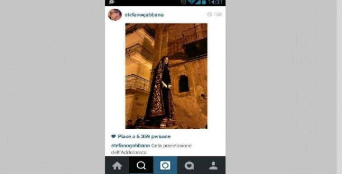 Tra sacro e "profano"...la foto di Gabbana: "Gela, processione dell'Addolorata" - 