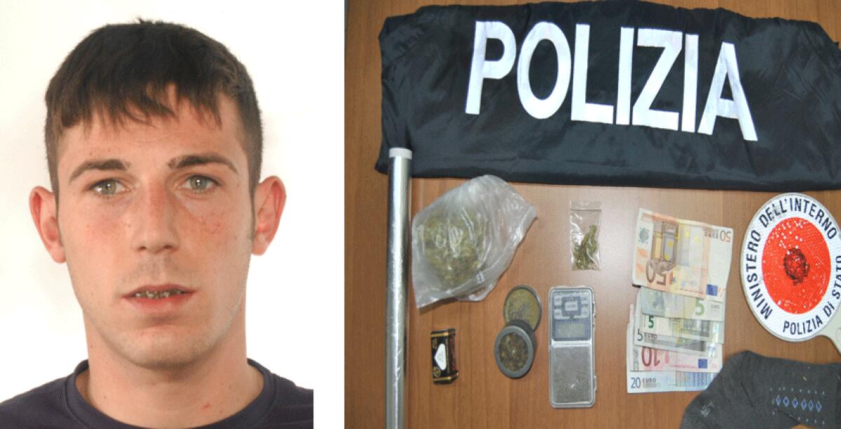 Trovato con 60 grammi di marijuana insieme a due coetanei, ventenne arrestato nei pressi dell'Eni -
