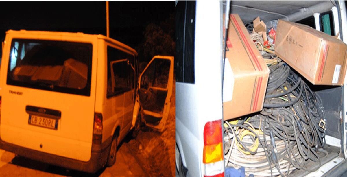 La polizia sventa un furto nella zona industriale, i ladri scappano e abbandonano la refurtiva - 