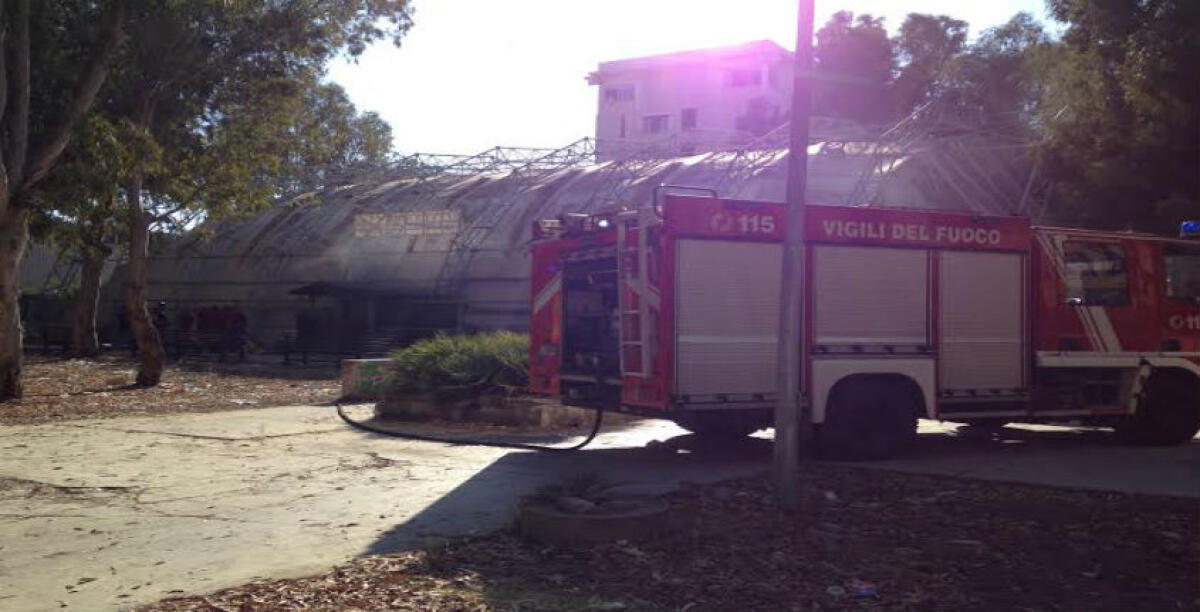 Fiamme al tensostatico di Macchitella, l'incendio in pieno pomeriggio - 