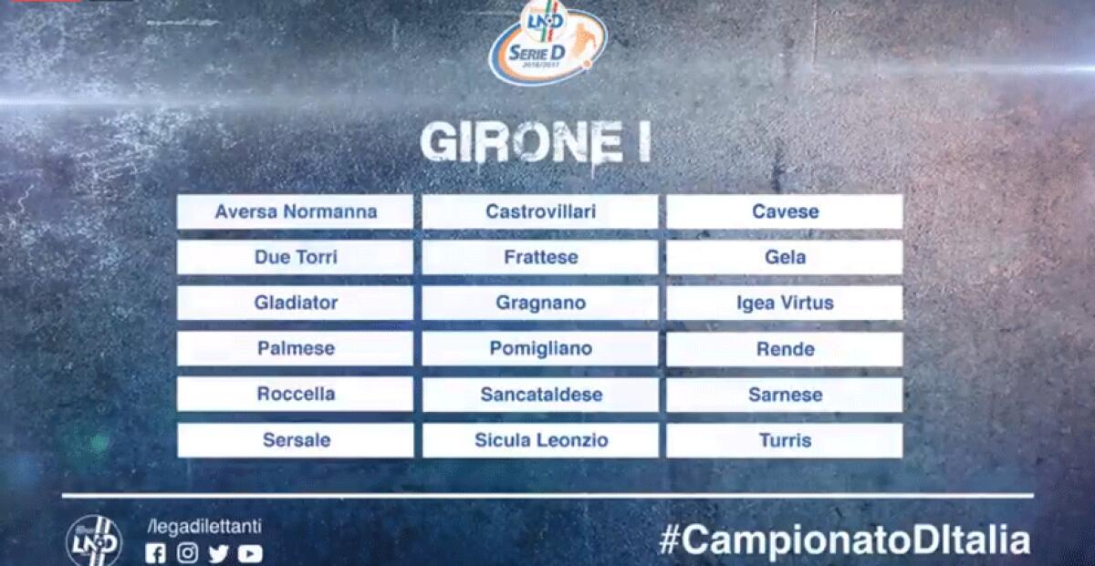Eccolo il girone I della serie D, tornano le sfide con Cavese, Turris e Castrovillari - 