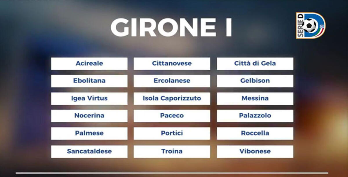 Eccolo il girone I di Serie D con 8 siciliane, dentro la Nocerina. Che derby con Acireale e Messina! - 