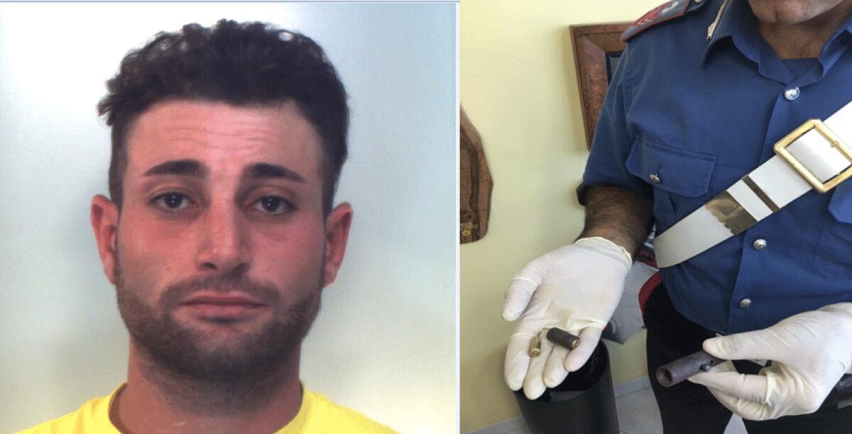 Nell'auto con una pistola artigianale, arrestato il ventiduenne Stefano Trubia - 