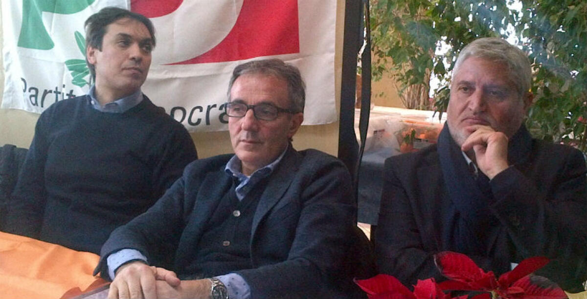 Tra i dem tanti sgambetti, Cirignotta sta con Di Pietro e Di Cristina fa la voce grossa: "C'è solo una lista del Pd" - Peppe Di Cristina, Giuseppe Gallè e Giuseppe Arancio