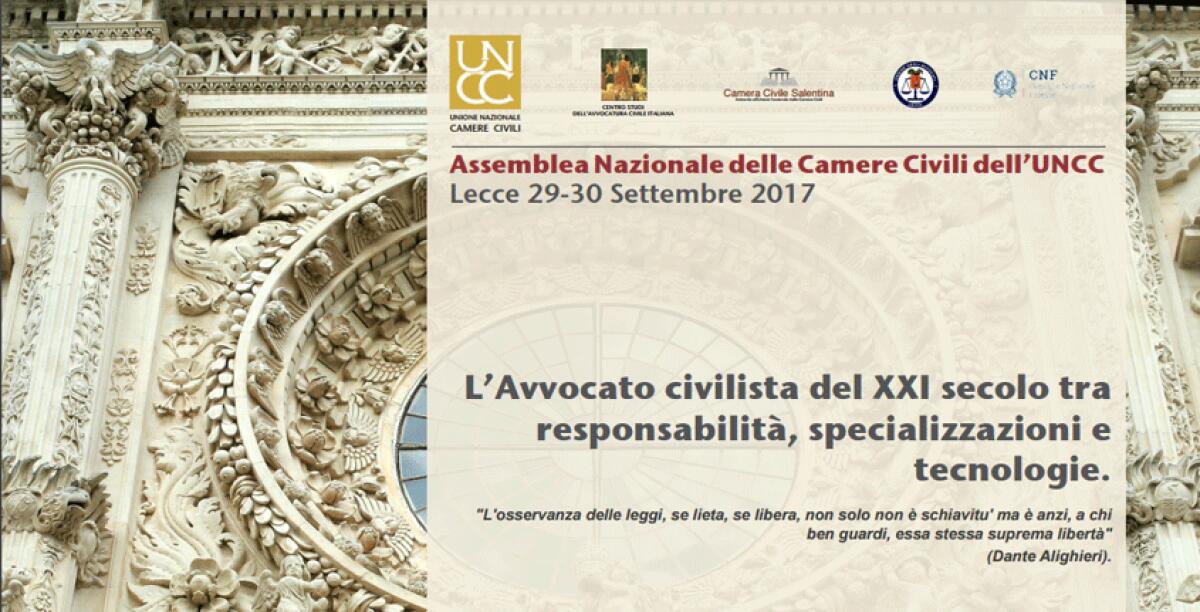 Le responsabilità dell'avvocato civilista, all'assemblea nazionale di Lecce la Camera Civile "Alma" - 