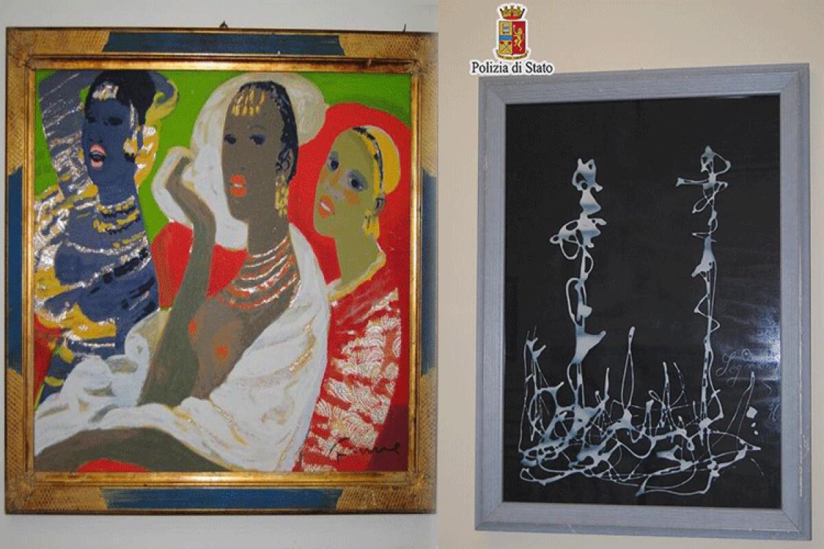 Due quadri di Fiume e Legname rubati e venduti all'asta su facebook, denunciato 60enne - I quadri di Fiume e Legname che erano finiti all'asta su facebook