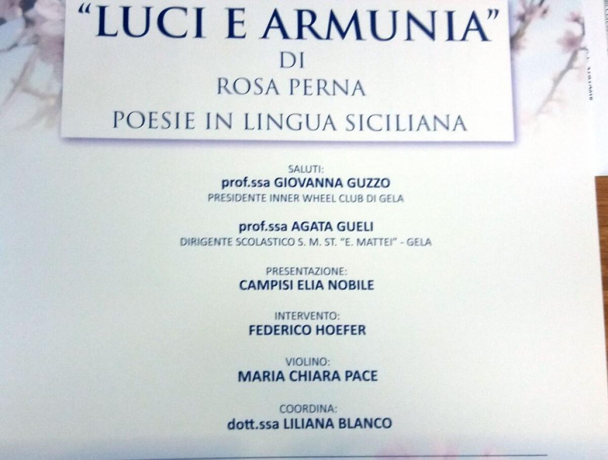 Raccolta di poesie di Rosa Perna "Luci e Armunia" -