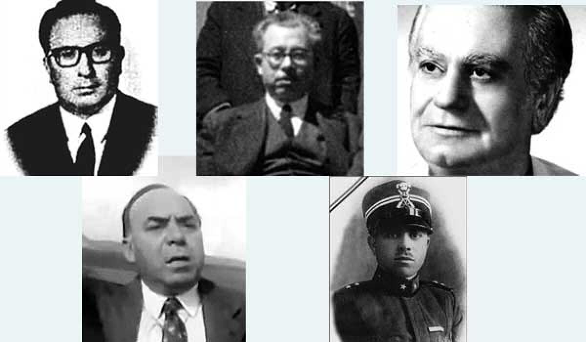 Gelesi illustri dimenticati, Mulè sollecita sindaco e toponomastica a rimediare - Le immagini dei cinque gelesi illustri