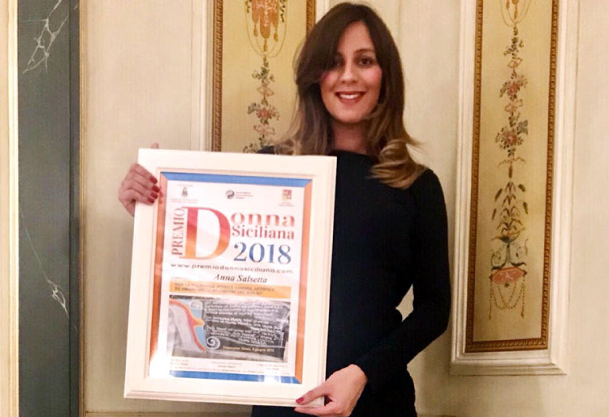 Anna Salsetta premiata come "Donna siciliana dell'anno 2018" - Anna Salsetta, premiata come donna siciliana dell'anno 2018