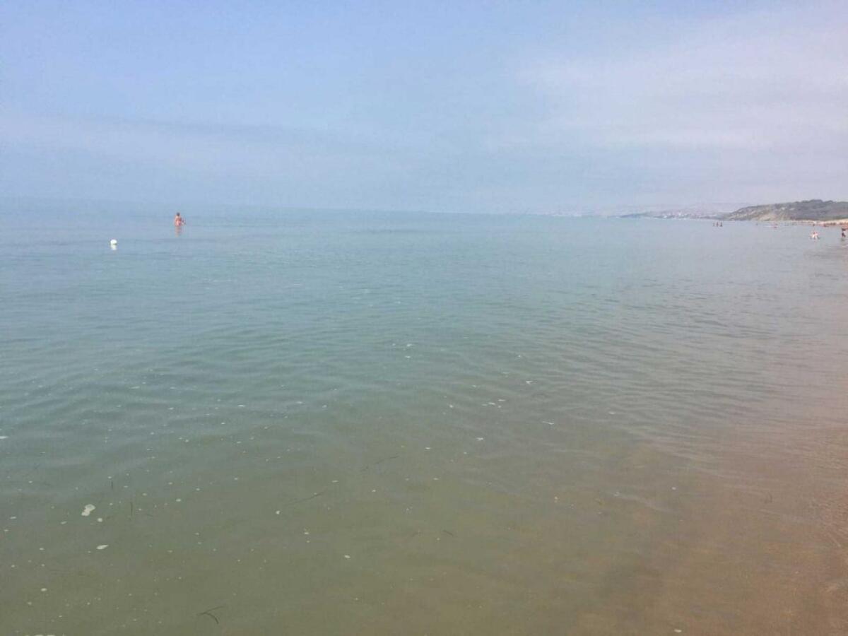 Chiazze bianche in mare, preoccupazione dei bagnanti a Montelungo - Le chiazze bianche in mare