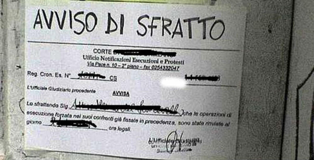 Senza lavoro si perde anche la casa, emergenza sfratti: Gallo, "Molti dovuti a povertà" - 