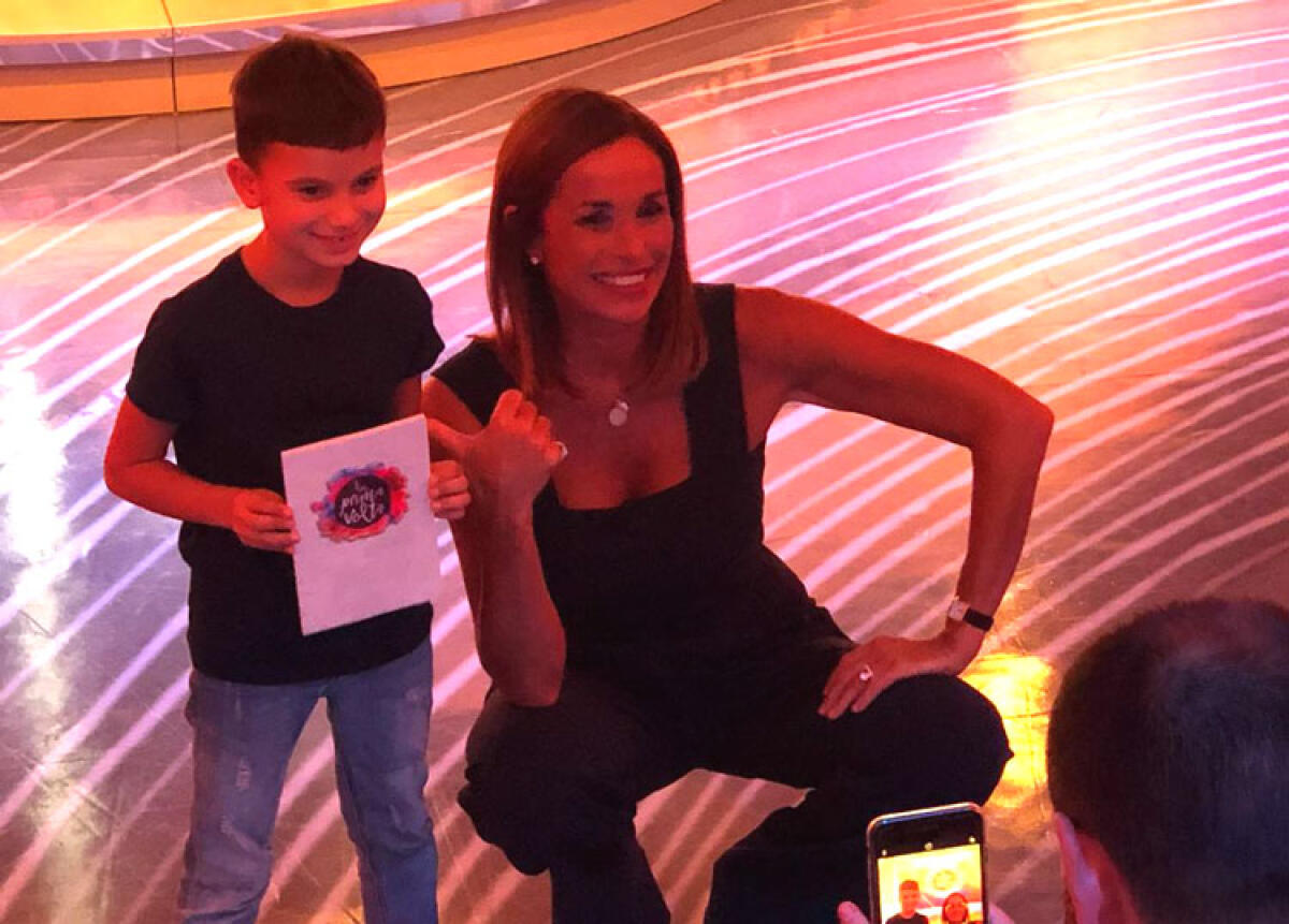 Il piccolo Antonio a "La Prima volta" con la Parodi su Rai 1 - Antonio Battaglia con Cristina Parodi