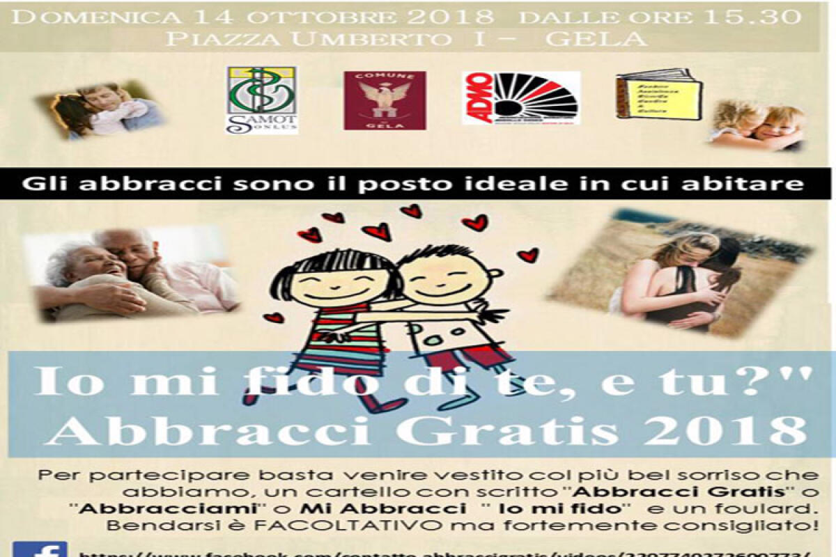 Giornata degli "abbracci gratis" in Piazza Umberto I - 