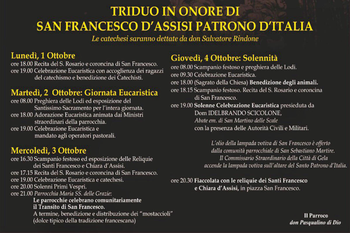 Festa di San Francesco d'Assisi in città - 