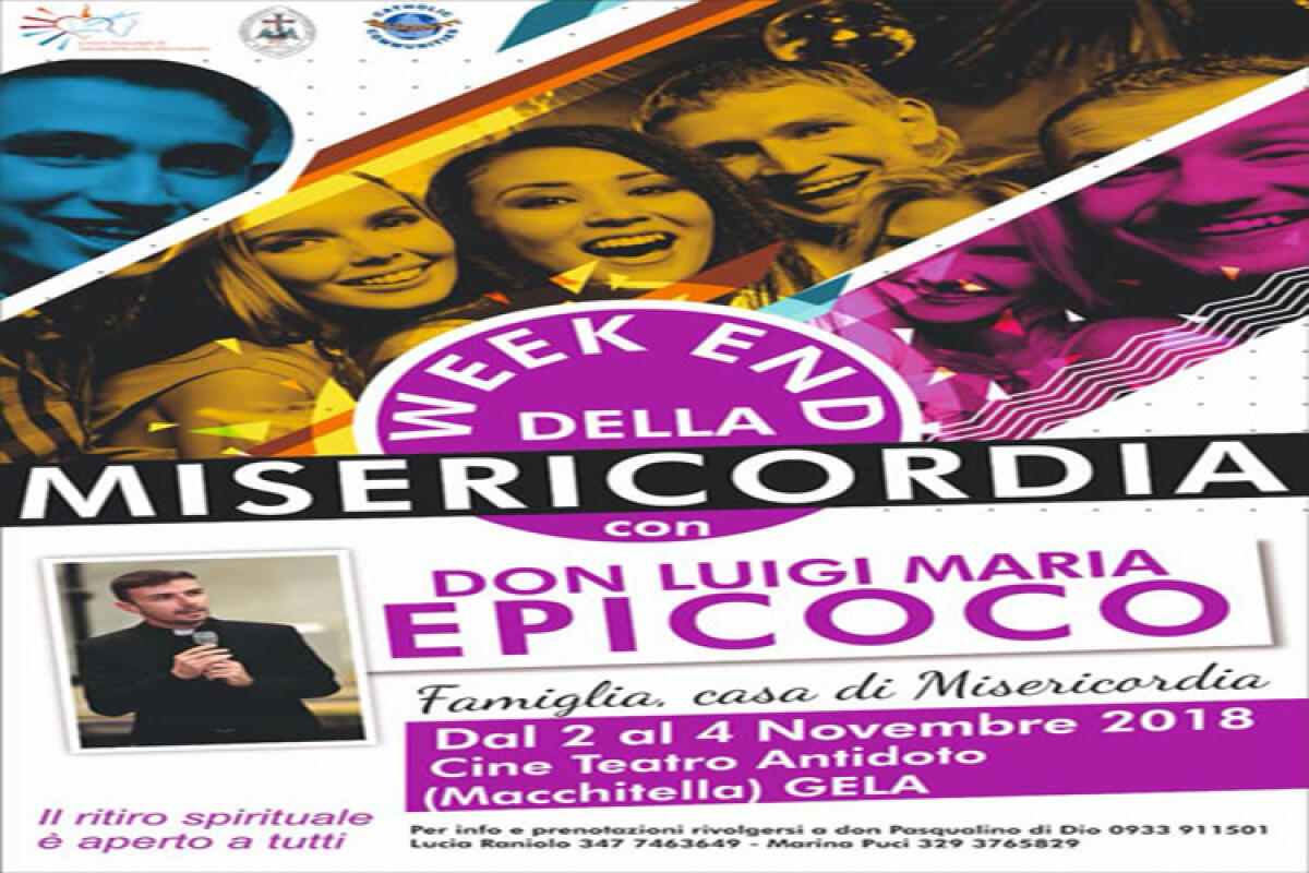 Week end della Misericordia a Gela con don Luigi Maria Epicoco - 