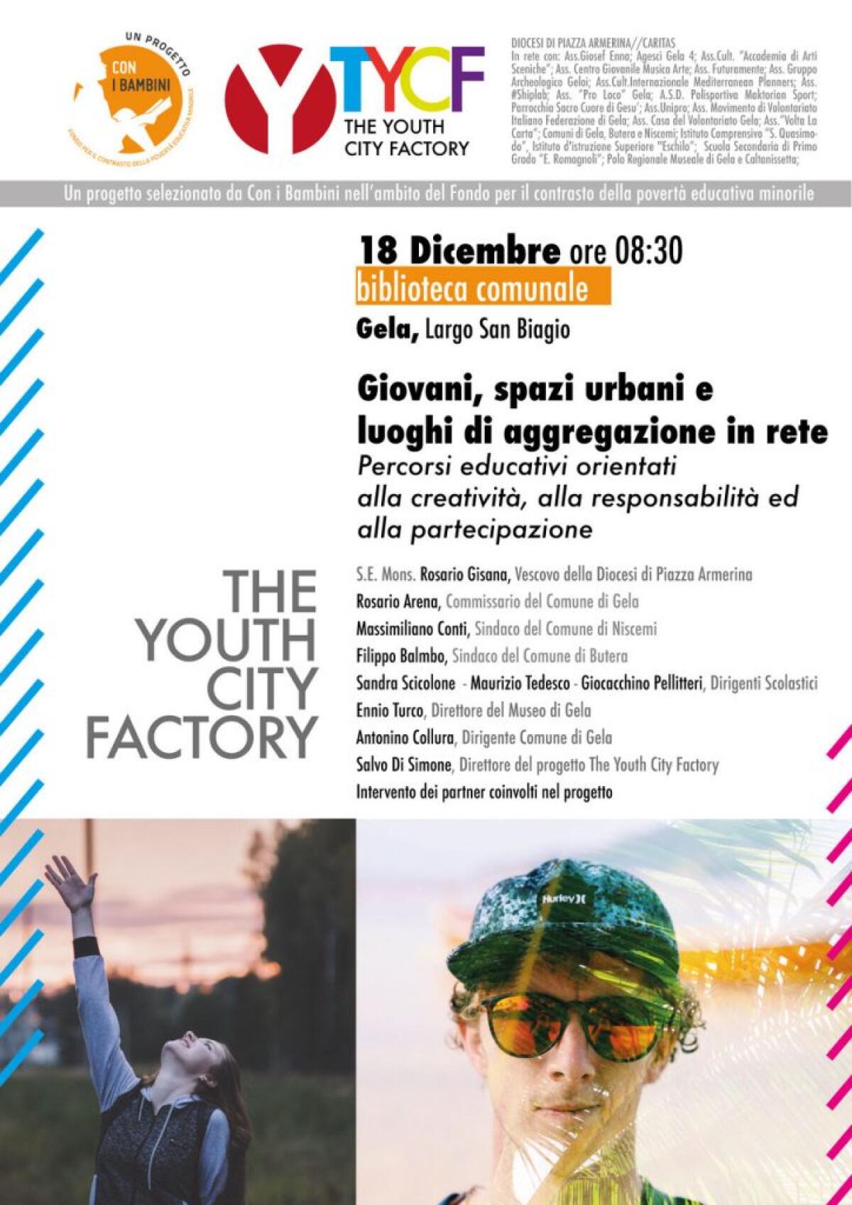 Si presenta alla città "The Youth City Factory" - locandina evento