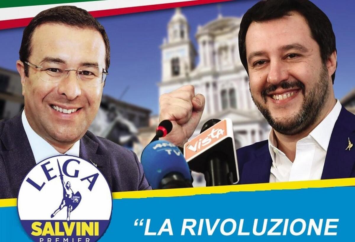 Il vice ministro dell'Interno Stefano Candiani presenta il circolo della Lega - 