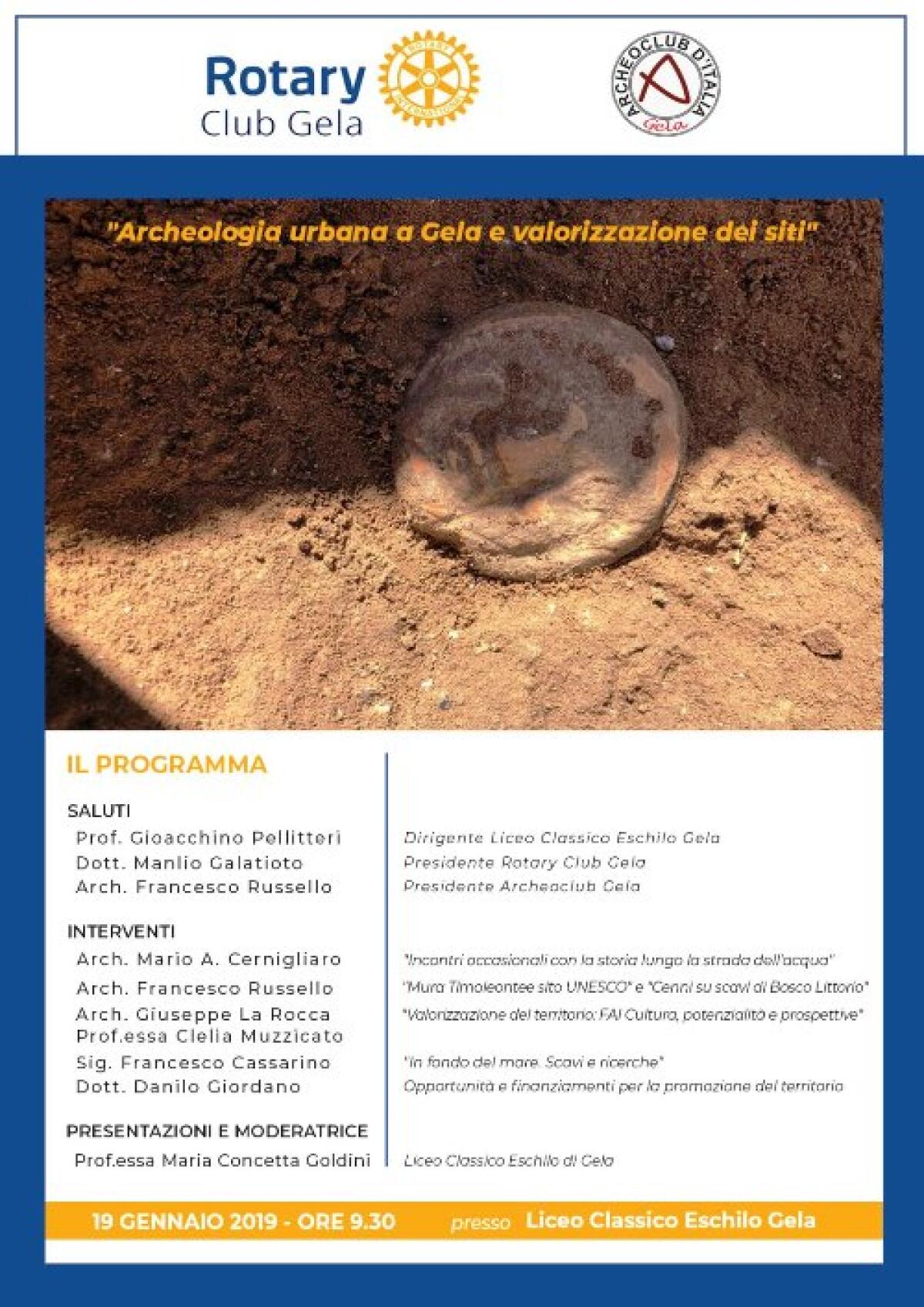 Archeologia urbana e valorizzazione dei siti, convegno all’Eschilo - Locandina del convegno all'Eschilo