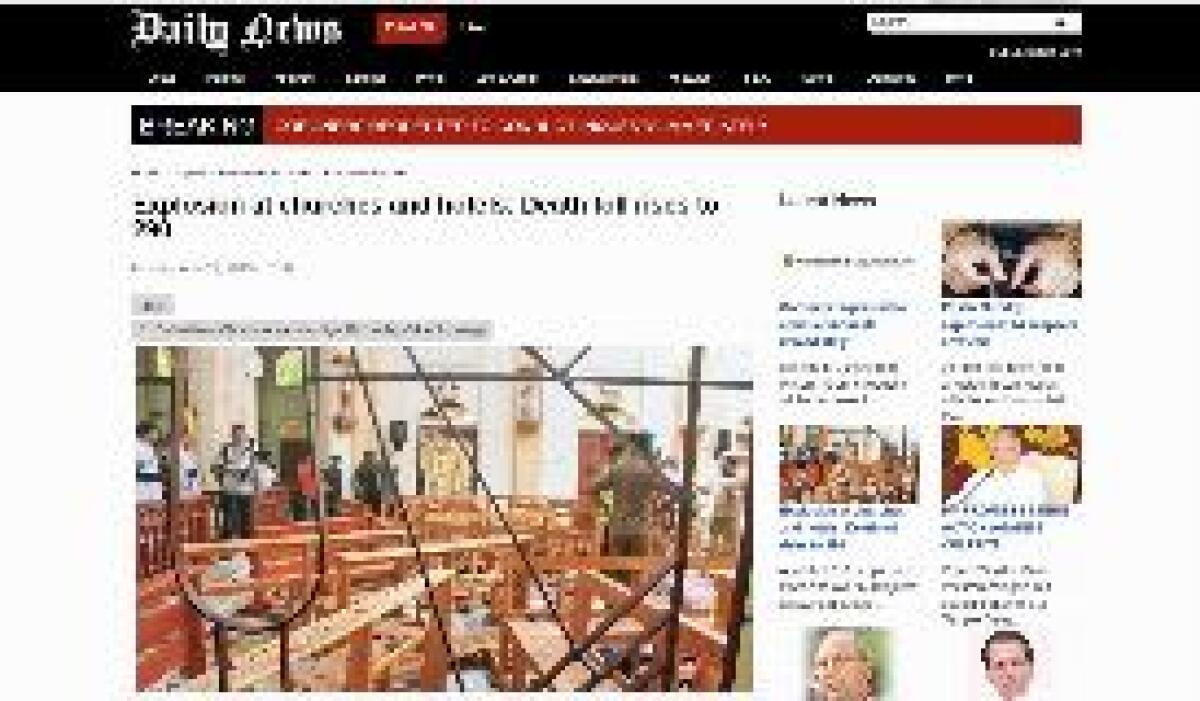 SRI LANKA, ALMENO 290 I MORTI DELL'ATTENTATO DI PASQUA - 
