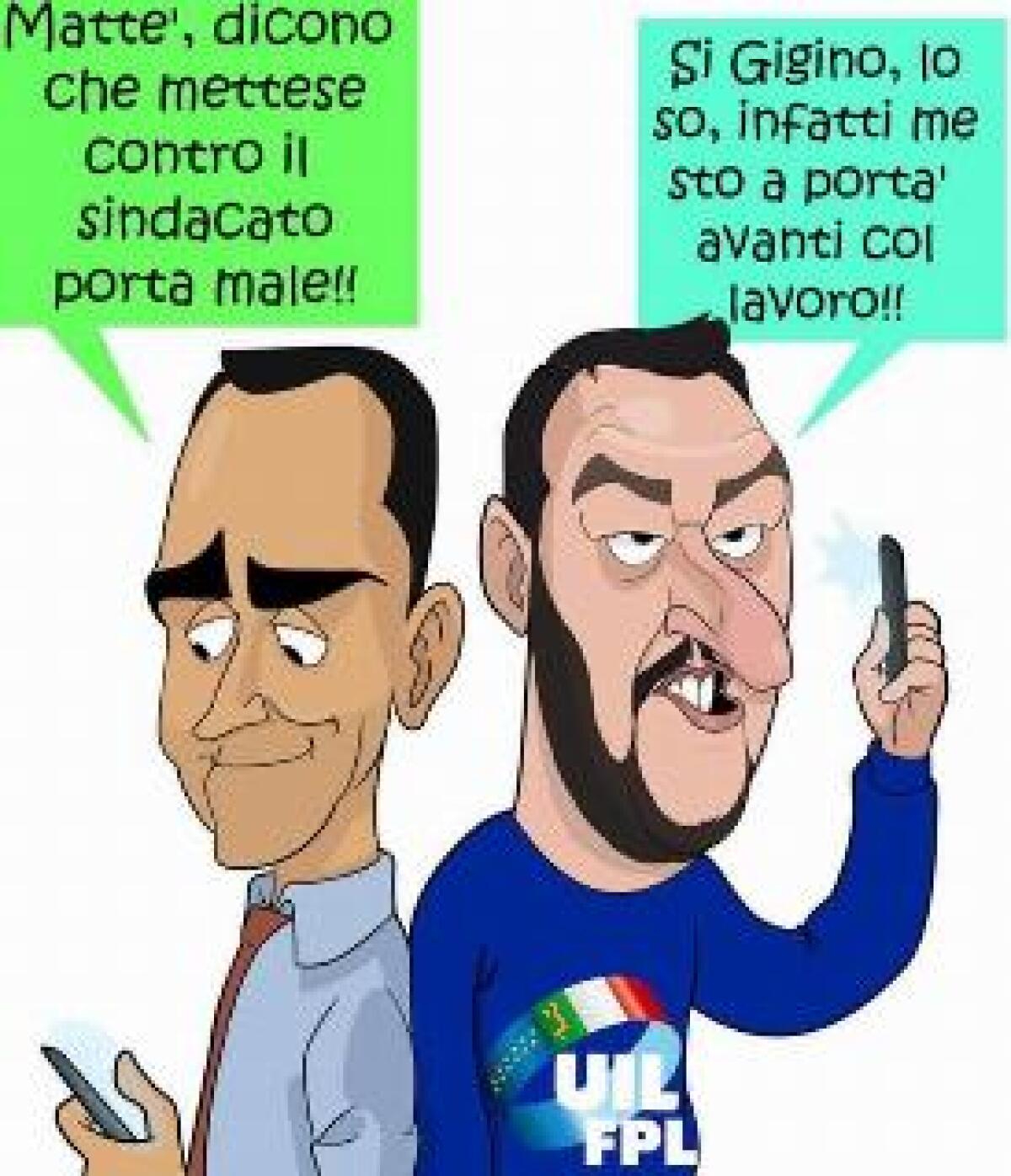 UIL DENUNCIA STOP STRISCIONE DI MAIO-SALVINI, PER VICEPREMIER NO CENSURE -