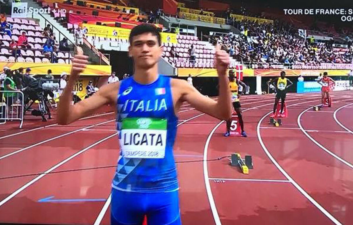 Tasca prima nei 3000 siepi, Licata terzo nei 400 ostacoli ai campionati di serie B - Samuele Licata ai mondiall iUnder 20 di Tampere