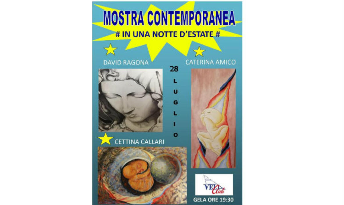 "In una notte d'estate", il Club Vela apre le porte alle opere di Callari, Ragona e Amico - 