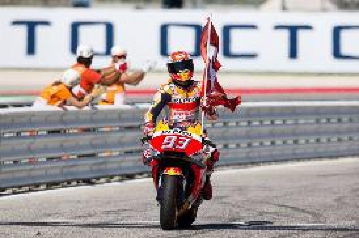 MARQUEZ BEFFA QUARTARARO E VINCE A MISANO, 4^ ROSSI - 