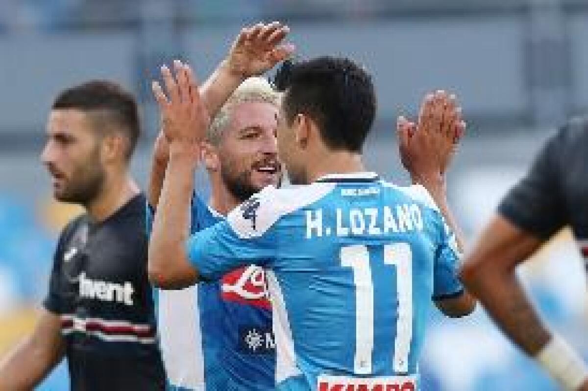 DOPPIETTA DI MERTENS RILANCIA IL NAPOLI, LA SAMPDORIA RESTA A ZERO - 