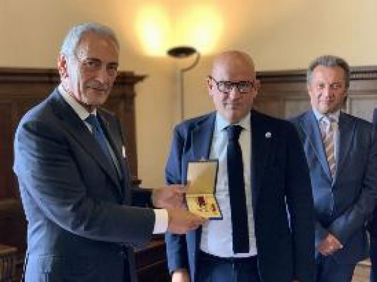 PRESIDENTE FIGC GRAVINA PREMIATO A SAN MARINO - 