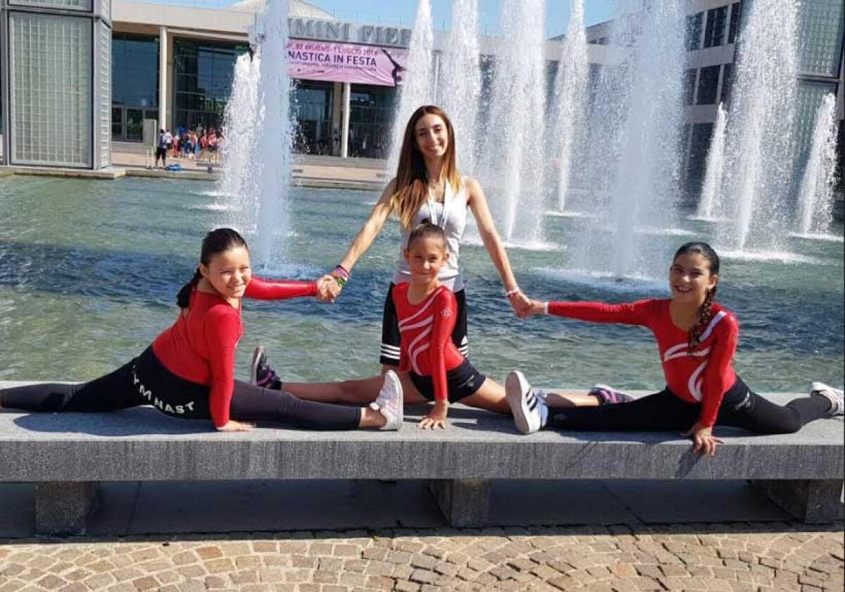 La Gymnastics Club spegne 20 candeline e vola negli Usa - Nella foto Elena Pepi, Irene Scicolone ed Emma Cariota
