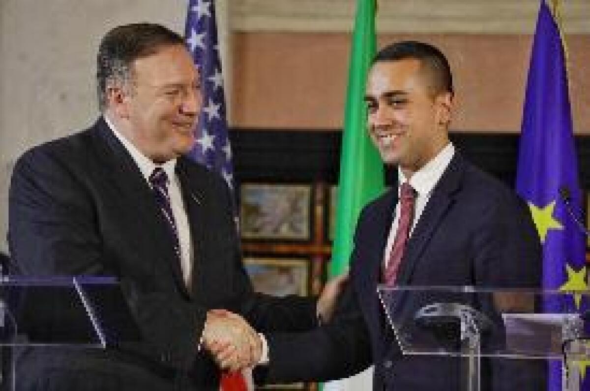 ITALIA-USA, DAZI E LIBIA AL CENTRO DEL COLLOQUIO DI MAIO-POMPEO - 