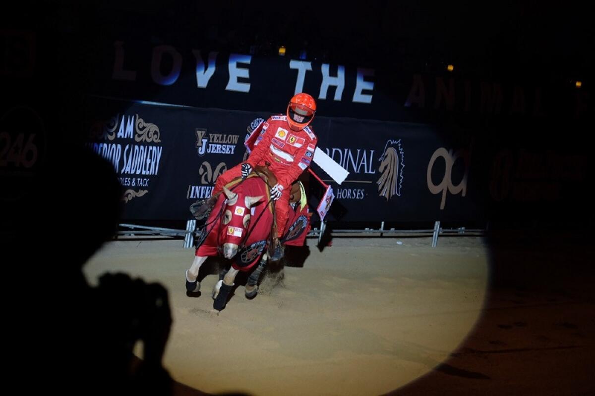GINA SCHUMACHER A VERONA, OMAGGIO A PAPÀ MICHAEL A FIERACAVALLI - 