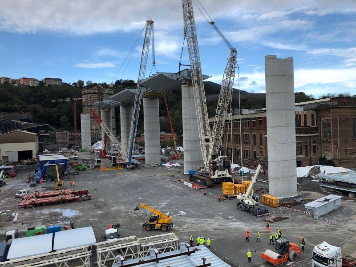 VARATO IL TERZO IMPALCATO DEL NUOVO PONTE DI GENOVA - 