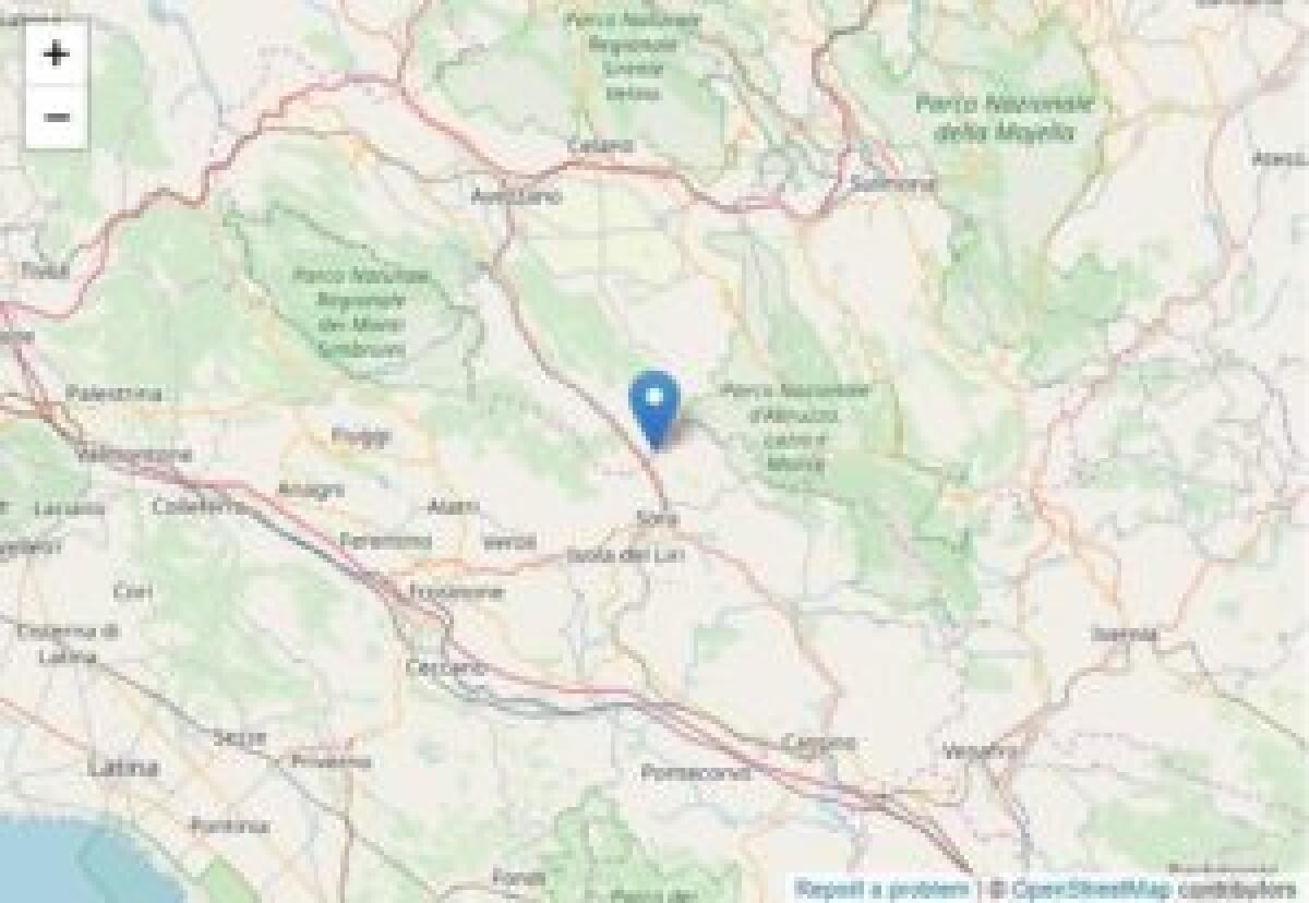 TERREMOTO DI MAGNITUDO 4.4 IN PROVINCIA DELL’AQUILA - 
