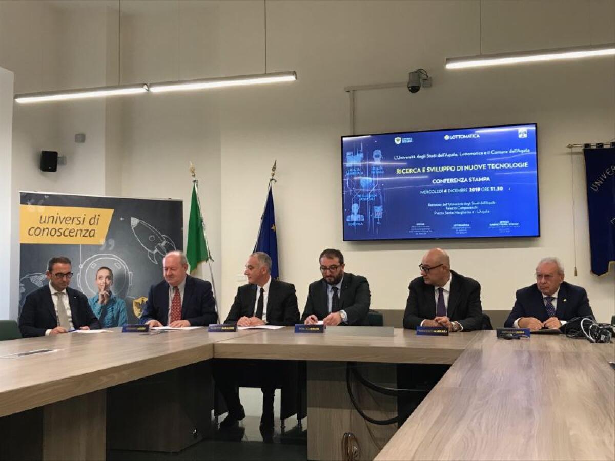 ACCORDO LOTTOMATICA E UNIVERSITÀ DELL’AQUILA SU RICERCA TECNOLOGICA -