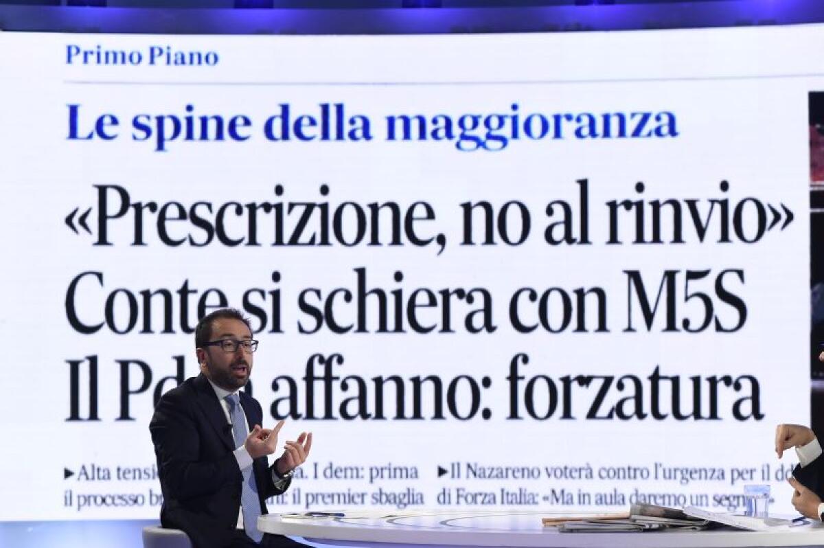 SULLA PRESCRIZIONE BOTTA E RISPOSTA FRA M5S E PD-ITALIA VIVA - 
