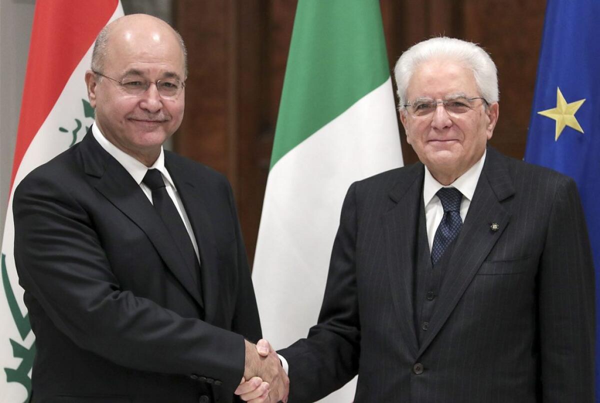 MATTARELLA RICEVE AL QUIRINALE IL PRESIDENTE DELL’IRAQ - 