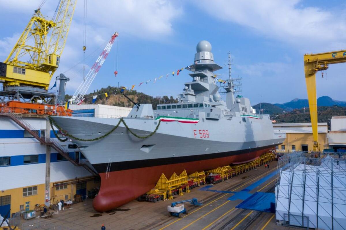 FINCANTIERI, VARATA LA DECIMA FREGATA MULTIRUOLO “EMILIO BIANCHI” - 