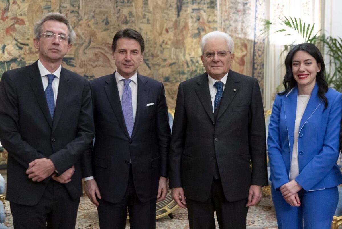 I NEO MINISTRI AZZOLINA E MANFREDI GIURANO AL QUIRINALE - 