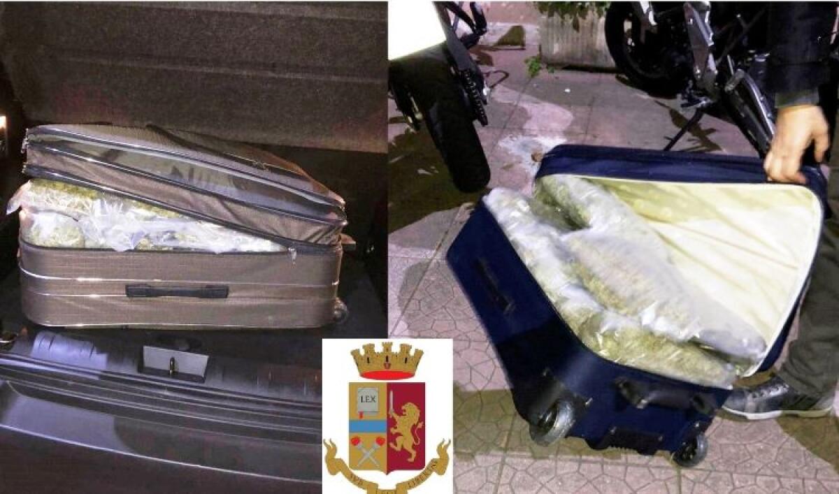 Venti chili di droga nei trolley ai traghetti di Messina: arrestati due gelesi - 