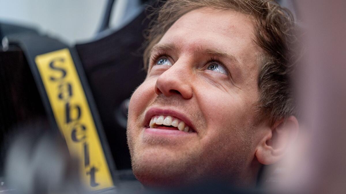 Vettel per la prima volta nell’abitacolo della nuova Ferrari - 