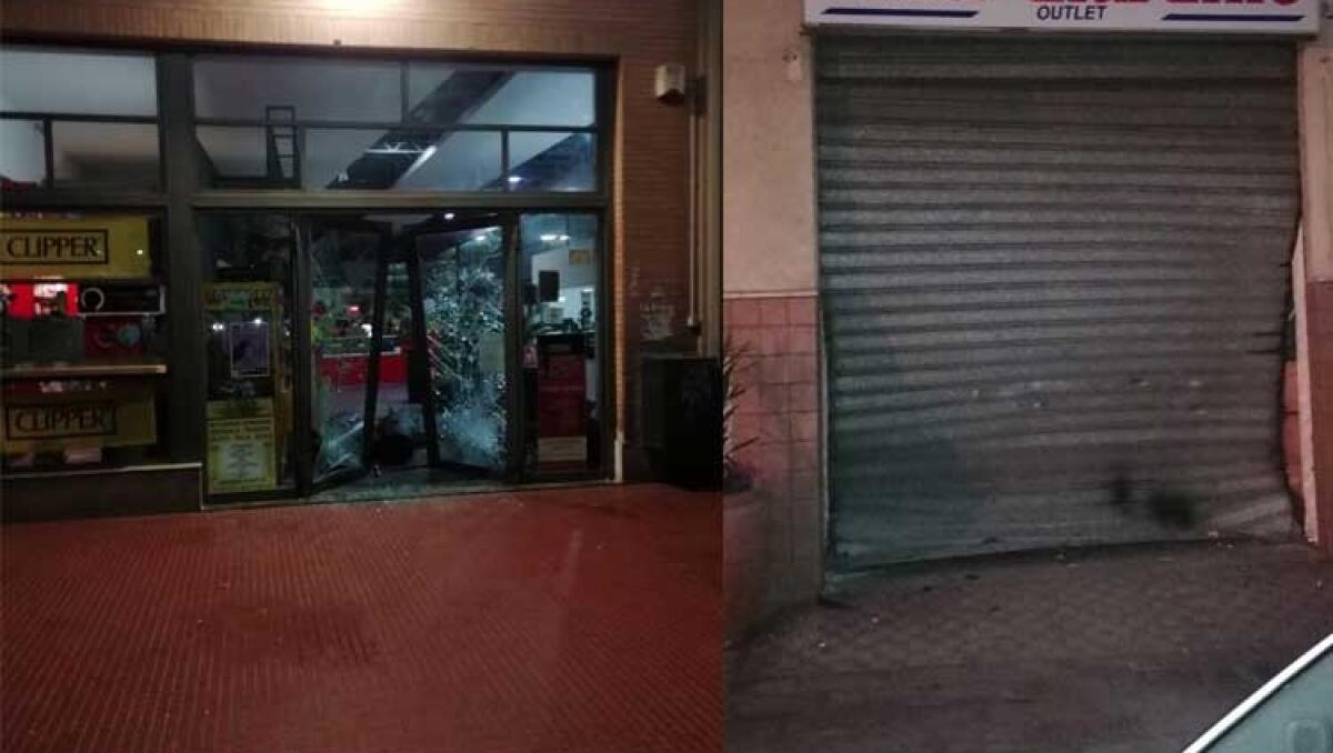 Attività commerciali colpite con le "spaccate", minore accusato torna in libertà: indagini chiuse - Due delle attività prese di mira