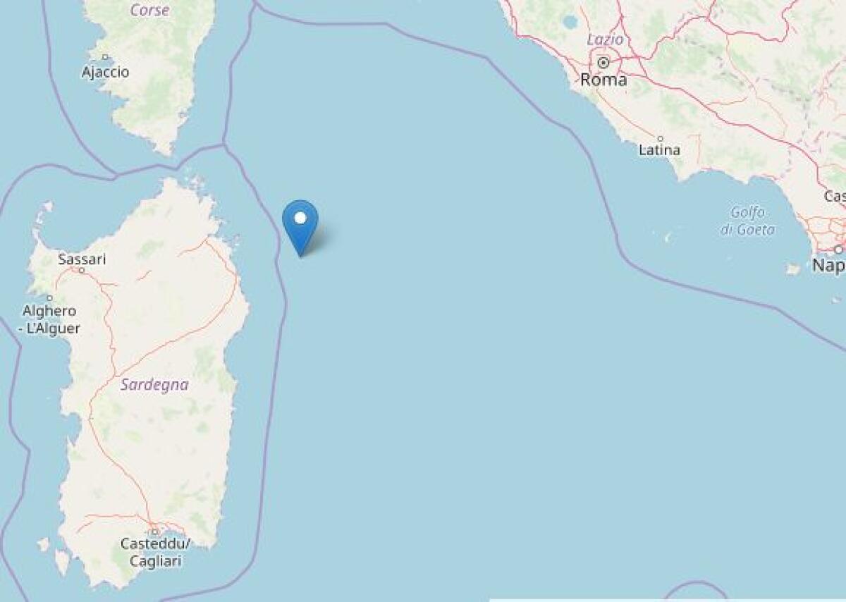 Scossa di terremoto di magnitudo 3.5 al largo di Olbia - 