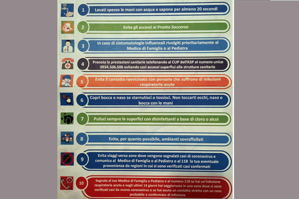 Covid-19, oltre 120 telefonate all'Urp del Comune, diffuso un decalogo - 