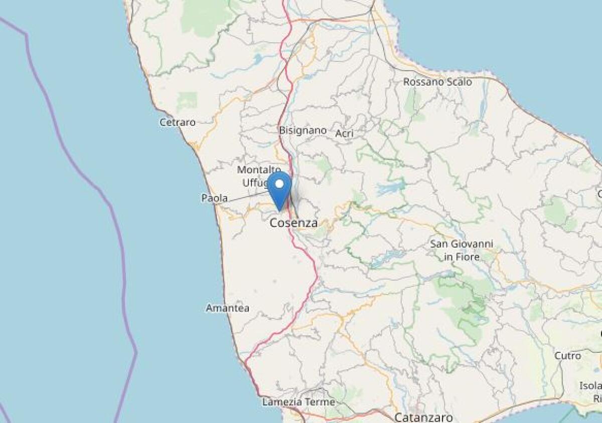 Scossa di terremoto magnitudo 4.4 nel Cosentino - 