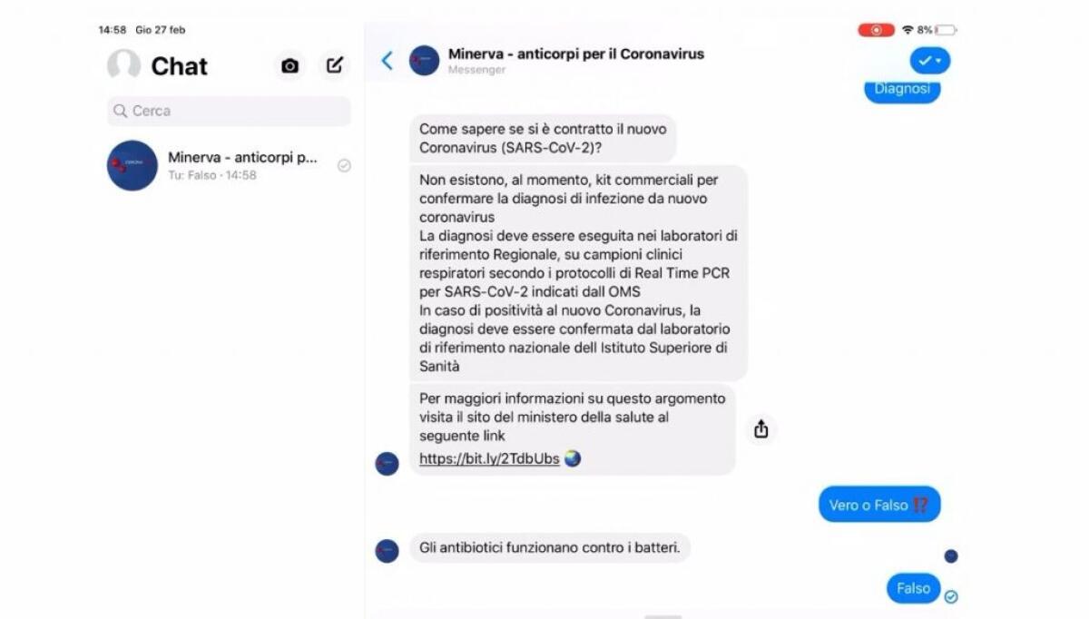 Coronavirus, un chatbot contro le fake news - 