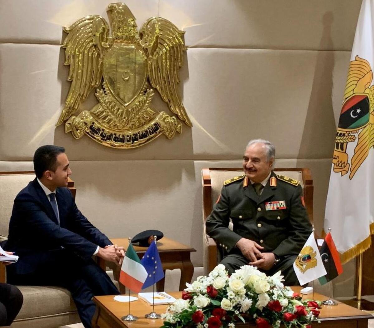 Libia, Di Maio incontra Haftar “La soluzione non può essere militare” - 